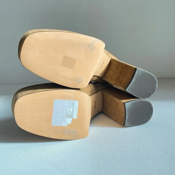 COACH Women's Iona Suede Platform High Block Heel Booties Boots Light Brown 9 - Picture 9 of 11